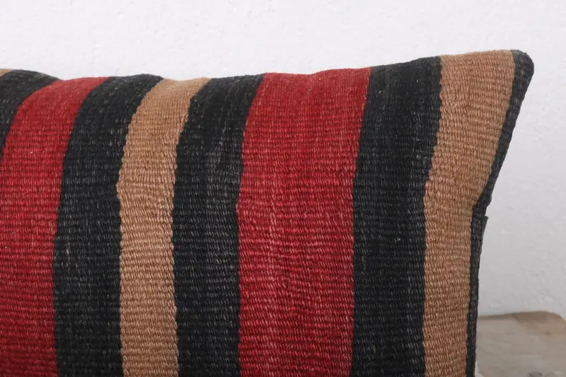 Decorative Throw Pillow Case, Turkish Kilim Pillow, Gift Pillow, Accent Throw Pillow Cover, Vintage Pillow, Cushion, 12x24 Beige Cushion Cover - 5