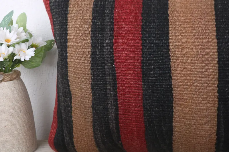 Decorative Throw Pillow Case, Turkish Kilim Pillow, Gift Pillow, Accent Throw Pillow Cover, Vintage Pillow, Cushion, 12x24 Beige Cushion Cover - 3