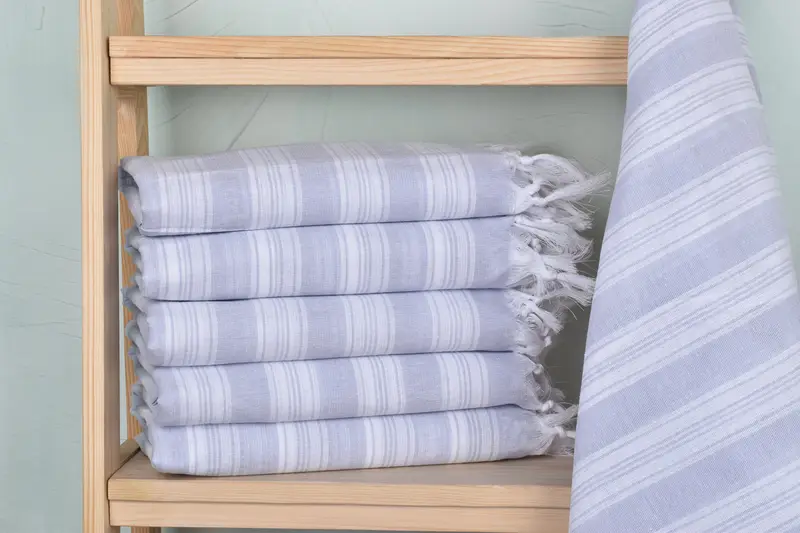 Bridal Gifts, Monogram Turkish Towel, Luxury Beach Towel, Bridal Shower Gift, 70x40 Cotton Striped Towel, Beach Towel Gift, Travel Towel - 2