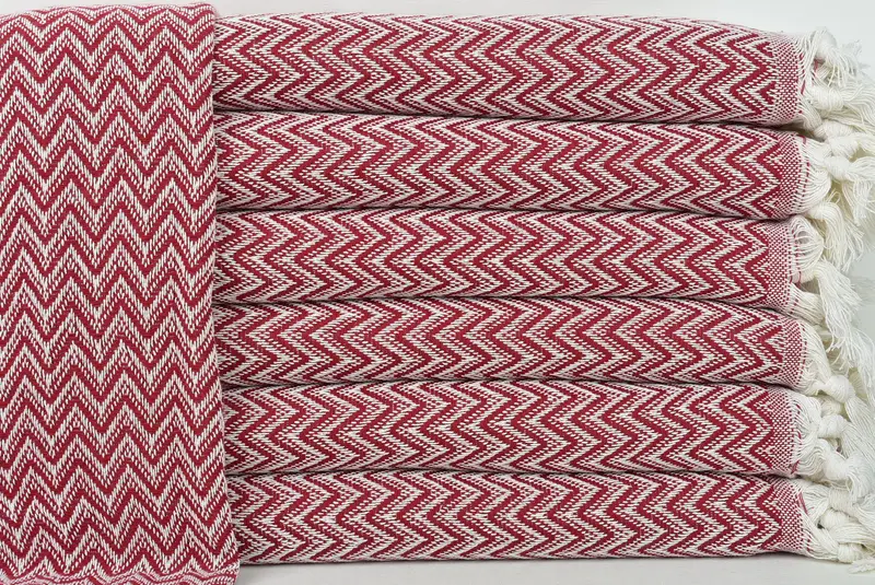 Housewarming Gift, Gift Boxes, Turkish Blanket Throw, Woven Blanket, 76x64 Cotton Zig zag Towel, Bachelorette Gifts, Halloween Bachelorette Party - 1
