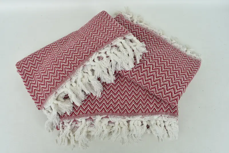 Housewarming Gift, Gift Boxes, Turkish Blanket Throw, Woven Blanket, 76x64 Cotton Zig zag Towel, Bachelorette Gifts, Halloween Bachelorette Party - 6