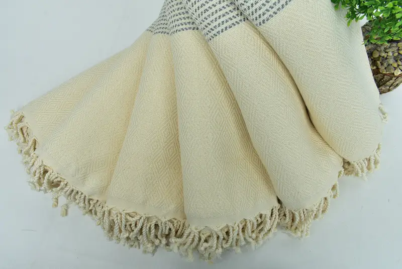 Wedding Gift, Family Gift Basket, Thin towel, Turkish fouta towel for outdoor use, 70x40 Cotton Diamond Towel, Bridesmaid Gift Towel, Memorial Gift - 4