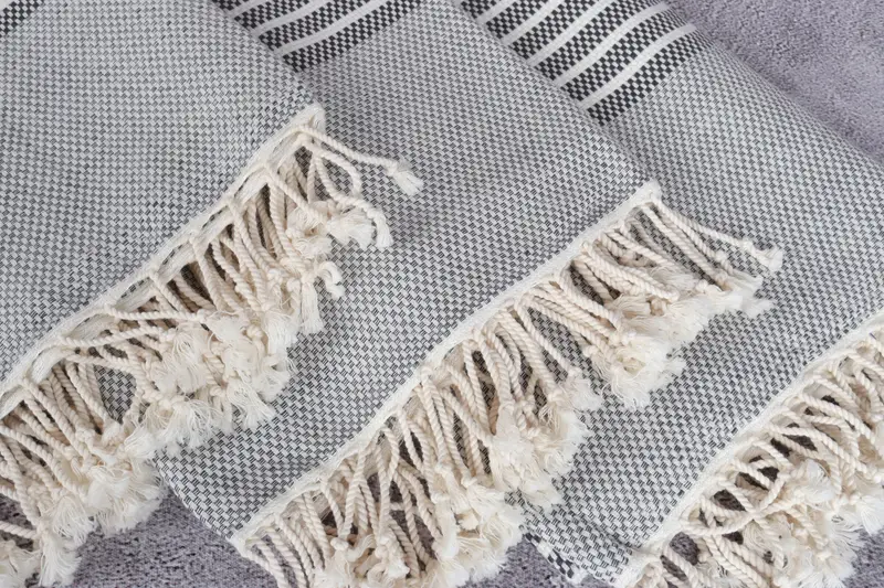 76x40 Toalla a rayas de algodón, toalla de bufanda, regalo de boda personalizado, toalla de tamaño de playa, toalla turca EE. UU., Toalla de baño turco, toalla de decoración del hogar - 5