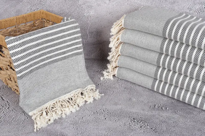 76x40 Toalla a rayas de algodón, toalla de bufanda, regalo de boda personalizado, toalla de tamaño de playa, toalla turca EE. UU., Toalla de baño turco, toalla de decoración del hogar - 3