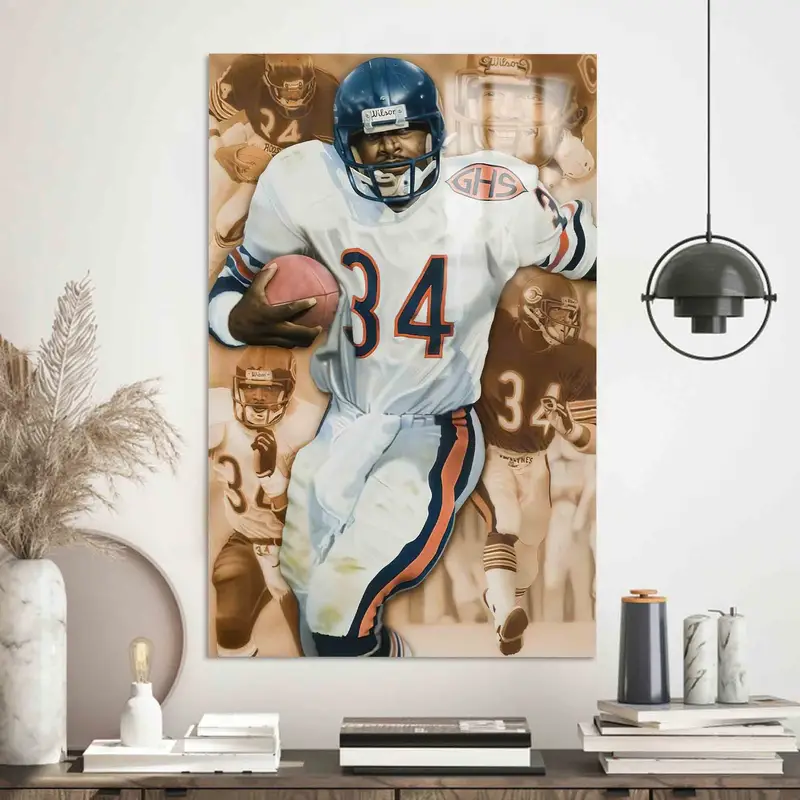 独占的なプリントキャンバスアートでウォルター・ペイトンの功績を讃えましょう