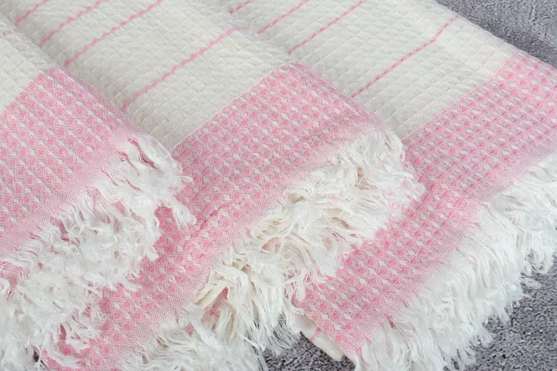 70x40 Cotton Waffle Towel, Organic towel, Peshtemal Towel, Guest Towel, Gift For Wedding Day, Best Friend Gift Ideas, Thin towel, Embroidered Towel - 5