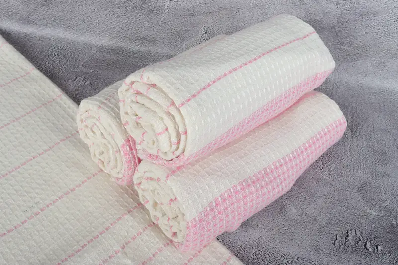 70x40 Cotton Waffle Towel, Organic towel, Peshtemal Towel, Guest Towel, Gift For Wedding Day, Best Friend Gift Ideas, Thin towel, Embroidered Towel - 7