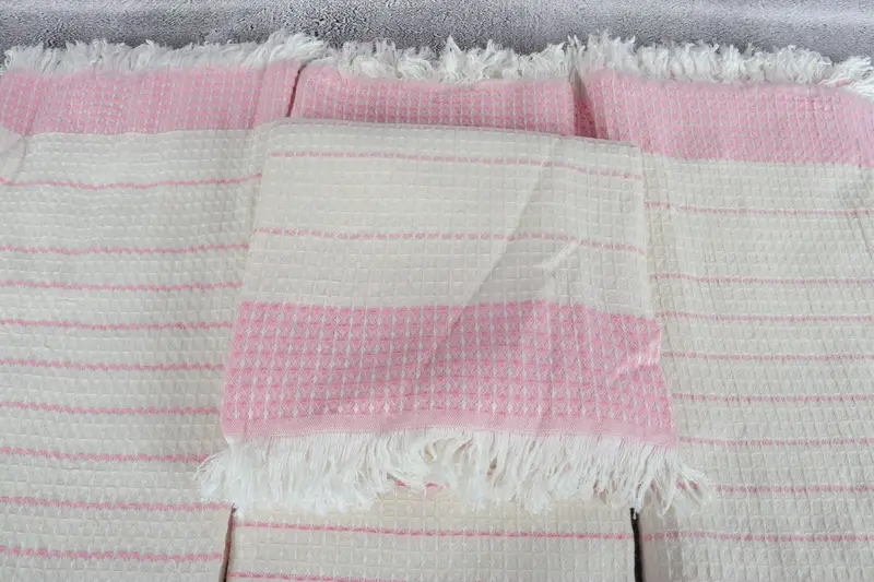 70x40 Cotton Waffle Towel, Organic towel, Peshtemal Towel, Guest Towel, Gift For Wedding Day, Best Friend Gift Ideas, Thin towel, Embroidered Towel - 4