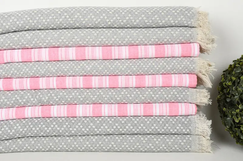 Guest Towel, Hammam towel, Lightweight Turkish towel, Peshtemal, 70x40 Cotton Set of 10 Towel, Spa Gift Towel, Large Turkish Towel, Bridesmaid Towel - 3
