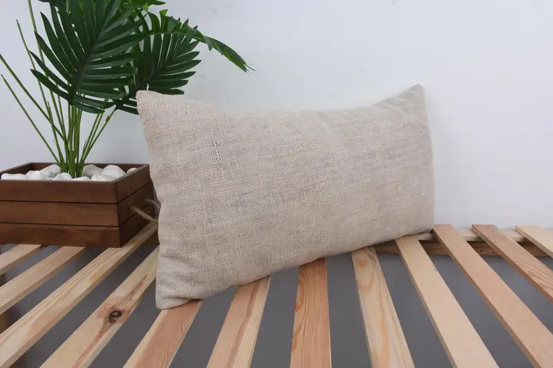 Vintage Kilim Throw Pillow, Vintage Kilim Pillow Pillow Cover, Pillow for Couch, 12x24 Beige Cushion Case, Pillow Cover, Boho Pillow Sham Cover - 4