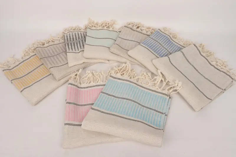 Turkish Towel Hand Towel, Personalized Hand Towel, Monogram Hand Towel, Valentine Day Gift For Her, Merry Christmas Gifts, 40x20 Linen Striped Towel - 3
