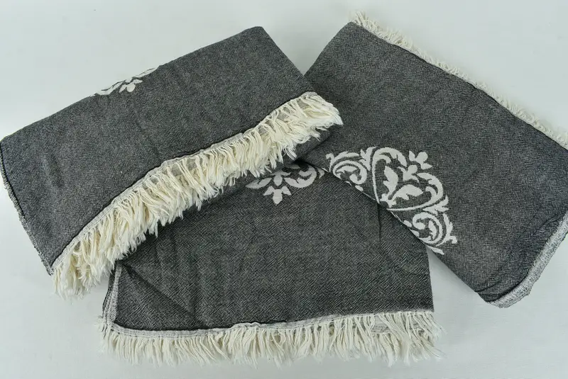 Halloween Blanket, Turkish Bedcover, Christmas Gift Tags, 70x60 Cotton Baroque Towel, Bridal Shower Gift, Monogram Blanket, Decorative Blanket - 7