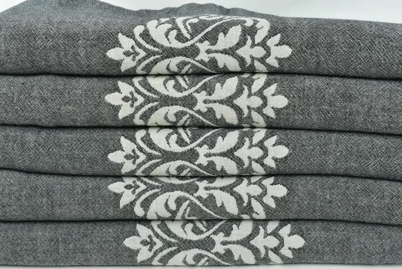 Halloween Blanket, Turkish Bedcover, Christmas Gift Tags, 70x60 Cotton Baroque Towel, Bridal Shower Gift, Monogram Blanket, Decorative Blanket - 3