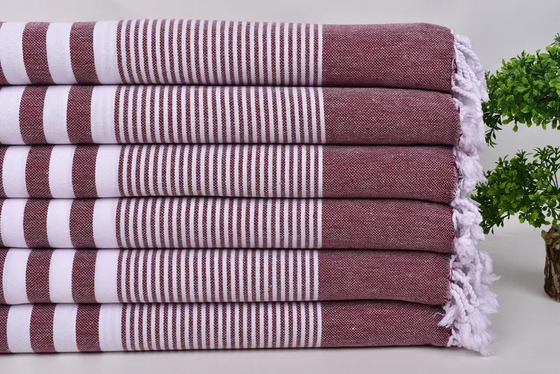 Gift For Her, Wedding Day Gift For Bride, Best Wedding Gift, Soft towel, 70x40 Cotton Striped Towel, Personalized Towel, Eco-Friendly Turkish Towel - 3