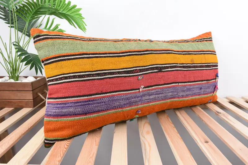 16x36 Green Pillow Sham, Patio Cushion, Antique Pillows, Interior Designer Pillow, Cushion Case, Home Decor Pillow, Retro Cushion - 4