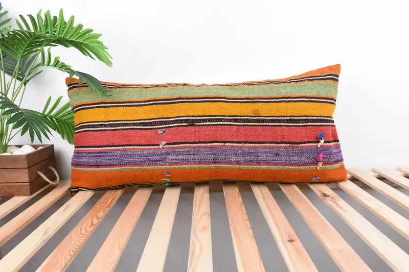 16x36 Green Pillow Sham, Patio Cushion, Antique Pillows, Interior Designer Pillow, Cushion Case, Home Decor Pillow, Retro Cushion - 1