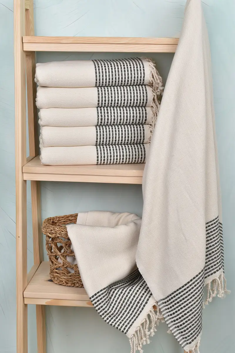 Soft towel, 70x36 Cotton Striped Towel, Customized Towels, Lightweight towel, Personalized Turkish Beach Towel, Bridesmaid Gifts, Summer Gift Ideas - 3