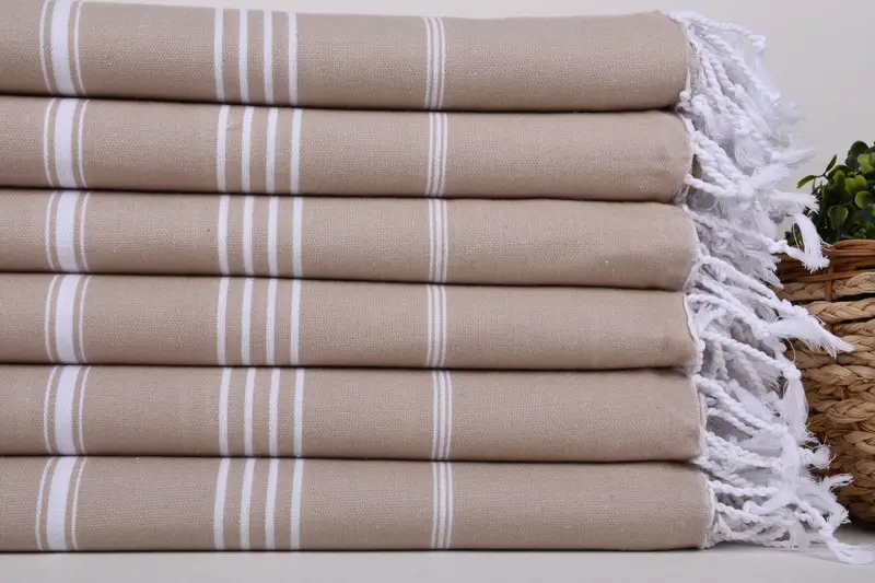 70x40 Cotton Striped Towel, Personalized Towel, Organic cotton peshtemal for spa and beach, Bride Gift, Quick-dry peshtemal, Quick-dry towel - 2