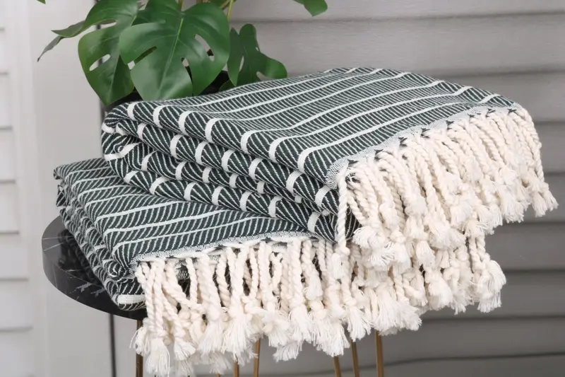 Antibacterial Turkish peshtemal towel, 70x40 Bamboo Herringbone Towel, Bachelorette Party Favors, Soft towel, Gift For Coworker, Luxury towel - 3