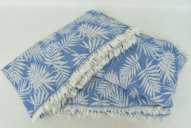 Valentine Day Gift For Her, Decorative Blanket, 100x80 Cotton Floral Patterned Towel, Handmade Gift, Monogram Blanket, Woven Throw Blanket - 7