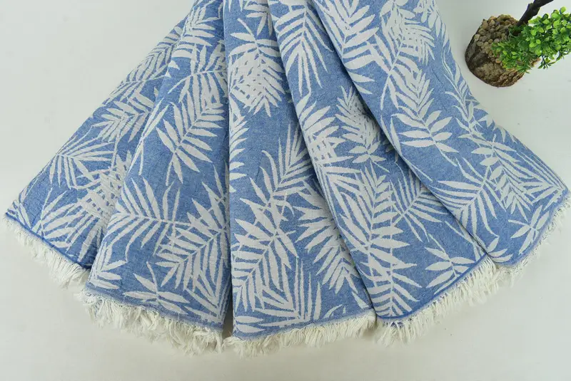 Valentine Day Gift For Her, Decorative Blanket, 100x80 Cotton Floral Patterned Towel, Handmade Gift, Monogram Blanket, Woven Throw Blanket - 5