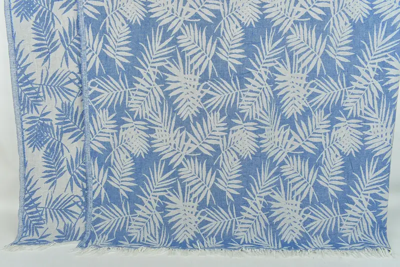 Valentine Day Gift For Her, Decorative Blanket, 100x80 Cotton Floral Patterned Towel, Handmade Gift, Monogram Blanket, Woven Throw Blanket - 1