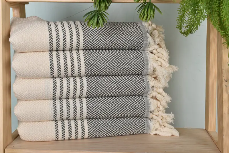 70x40 Cotton Striped Towel, Bachelor Gifts, Valentines Day Gift For Him, Hammam Towel USA, Gift For Him, Turkish bath towel, Holiday Towel - 1