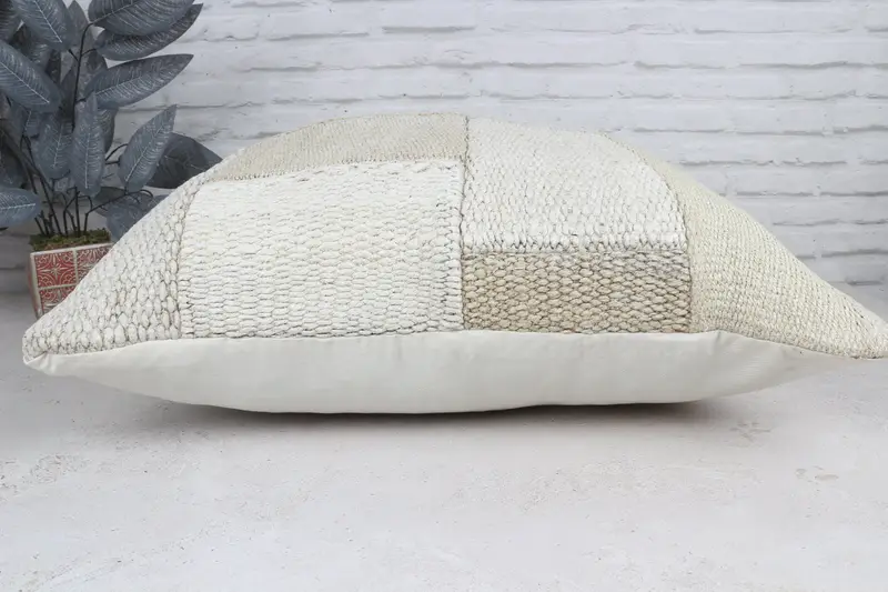 Pillow for Sofa, Cushion Cover, Tapestry Pillow Case, 28x28 White Pillow Case, Boho Throw Cushion, Kilim Pillow Cover, Gift Pillow - 6