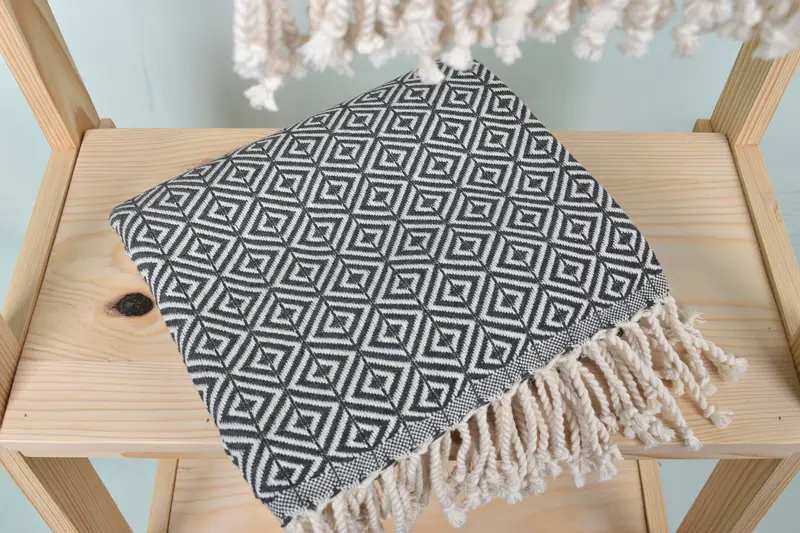 70x40 Cotton Diamond Towel, Travel Towel, Bachelorette Party Decorations, Wedding Towel, Absorbent Turkish towel, Gift For Best Friend, Travel towel - 5
