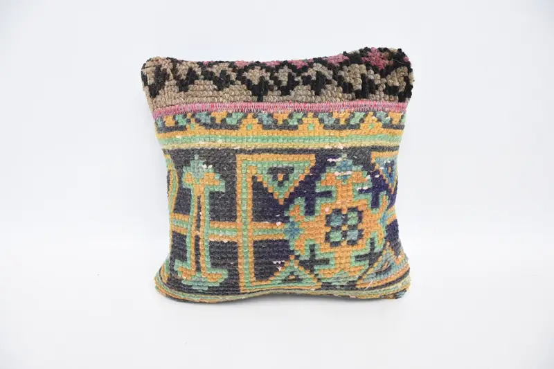 Turkish Gift 12x12 inch Euro Sham, Decorative Balcony LuxuryGreen Pillow Cover - 1