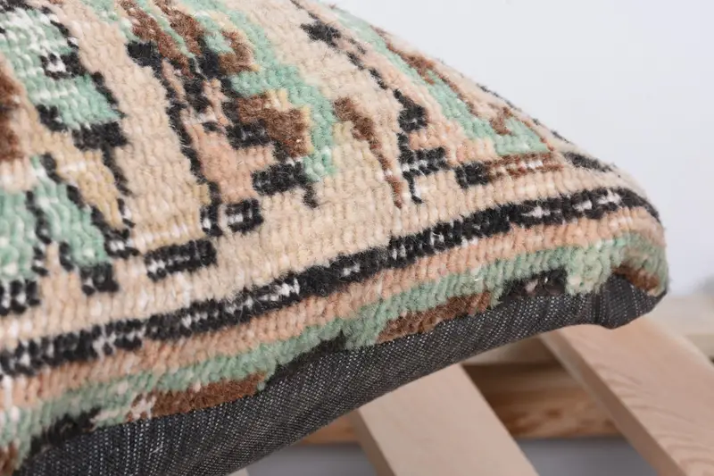 Cushion Case, 12x24 Beige Cushion Cover, Handwoven Pillow Case, Indoor Cushion, Kilim Pillow Cover, Gift Pillow, Kilim Pillow - 7