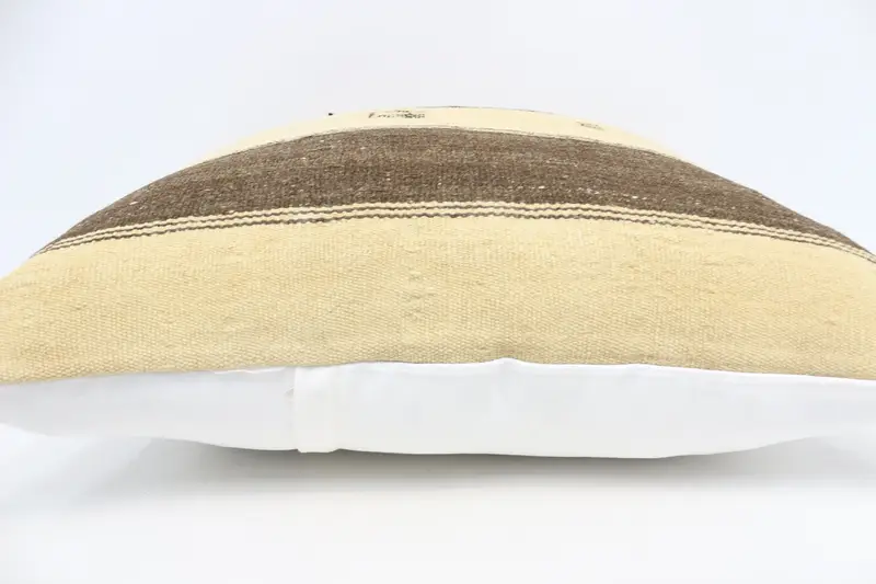 Sofa Pillow, Pillow Sham, Antique Pillows, Pillow for Couch, Handmade Kilim Cushion, 28x28 Beige Cushion Cover, Sustainable Cushion - 5