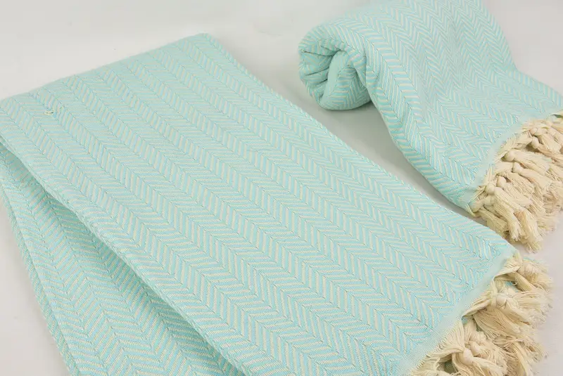 Bridesmaid Favors, Bridesmaid Gifts, First Wedding Anniversary Gift, 92x76 Cotton Chevron Towel, Turkish Blanket, Throw Blanket, Best Wedding Gift - 7