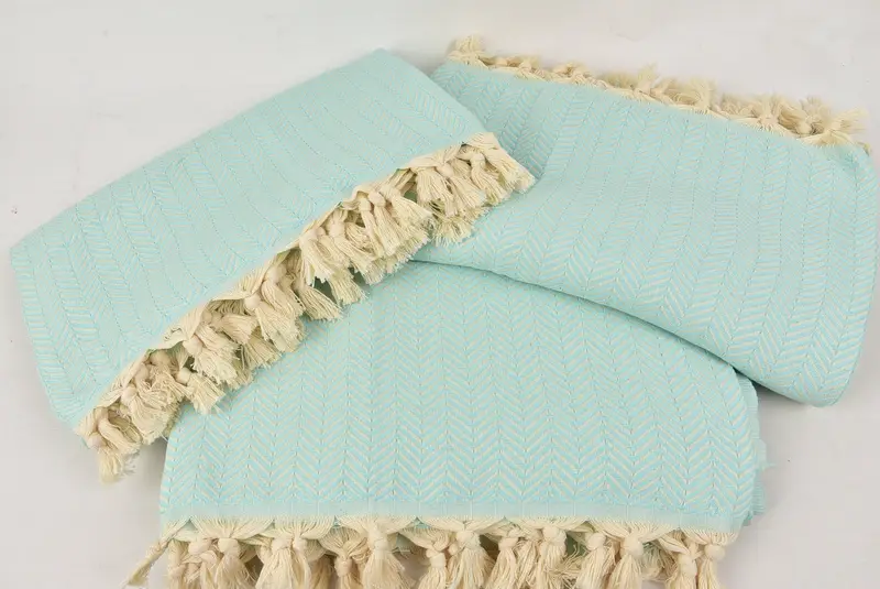 Bridesmaid Favors, Bridesmaid Gifts, First Wedding Anniversary Gift, 92x76 Cotton Chevron Towel, Turkish Blanket, Throw Blanket, Best Wedding Gift - 6