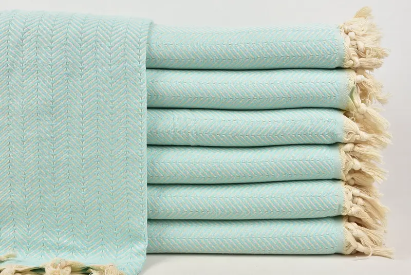 Bridesmaid Favors, Bridesmaid Gifts, First Wedding Anniversary Gift, 92x76 Cotton Chevron Towel, Turkish Blanket, Throw Blanket, Best Wedding Gift - 1