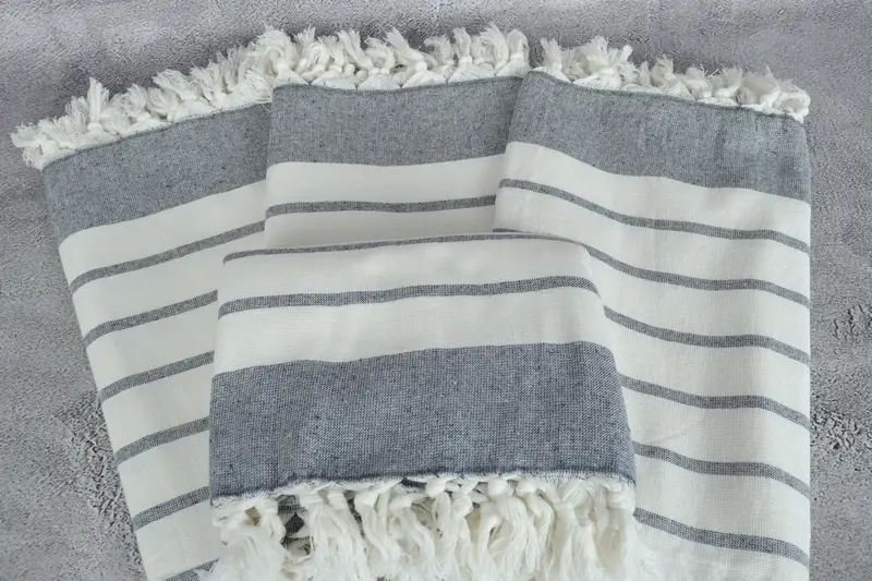 Turkish bath towel, Valentines Day Gift For Him, 68x39 Cotton Striped Towel, Wedding Anniversary Gift, Bridesmaid Gift Towel, Personalized Gift - 4