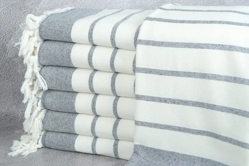 Turkish bath towel, Valentines Day Gift For Him, 68x39 Cotton Striped Towel, Wedding Anniversary Gift, Bridesmaid Gift Towel, Personalized Gift - 1