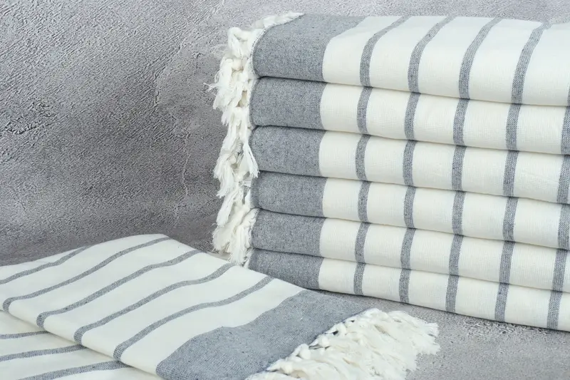 Turkish bath towel, Valentines Day Gift For Him, 68x39 Cotton Striped Towel, Wedding Anniversary Gift, Bridesmaid Gift Towel, Personalized Gift - 2