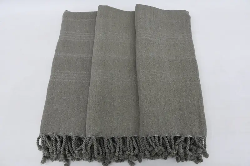 64x28 Cotton Striped Stonewashed Towel, Custom Wedding Towel, Guest Towel, Customized Towels, Quick-Dry Beach Towel, Wedding Gift, Bridesmaid Gifts - 3