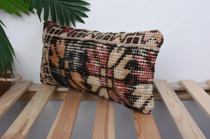 Boho Pillow, Indoor Pillow Cover, Bed Pillow Cover, Cushion Cover, Garden Pillow Sham, 8x16 Blue Cushion Cover, Handmade Kilim Cushion, Gift Pillow - 5