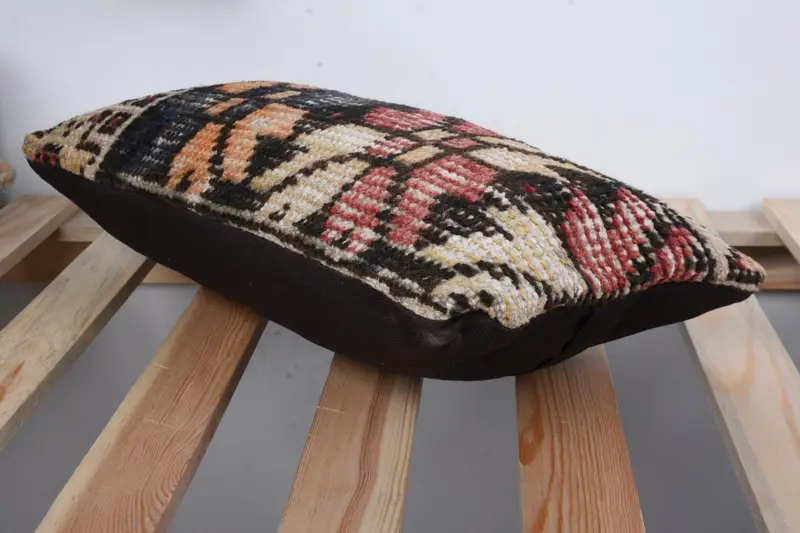 Boho Pillow, Indoor Pillow Cover, Bed Pillow Cover, Cushion Cover, Garden Pillow Sham, 8x16 Blue Cushion Cover, Handmade Kilim Cushion, Gift Pillow - 6