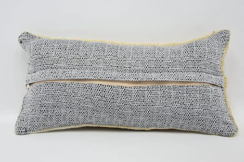 Handmade Kilim Cushion, Ottoman Pillow Case, Vintage Kilim Pillow, Natural Cushion, 8x16 Beige Cushion, Pillow Cover, Antique Pillows - 6