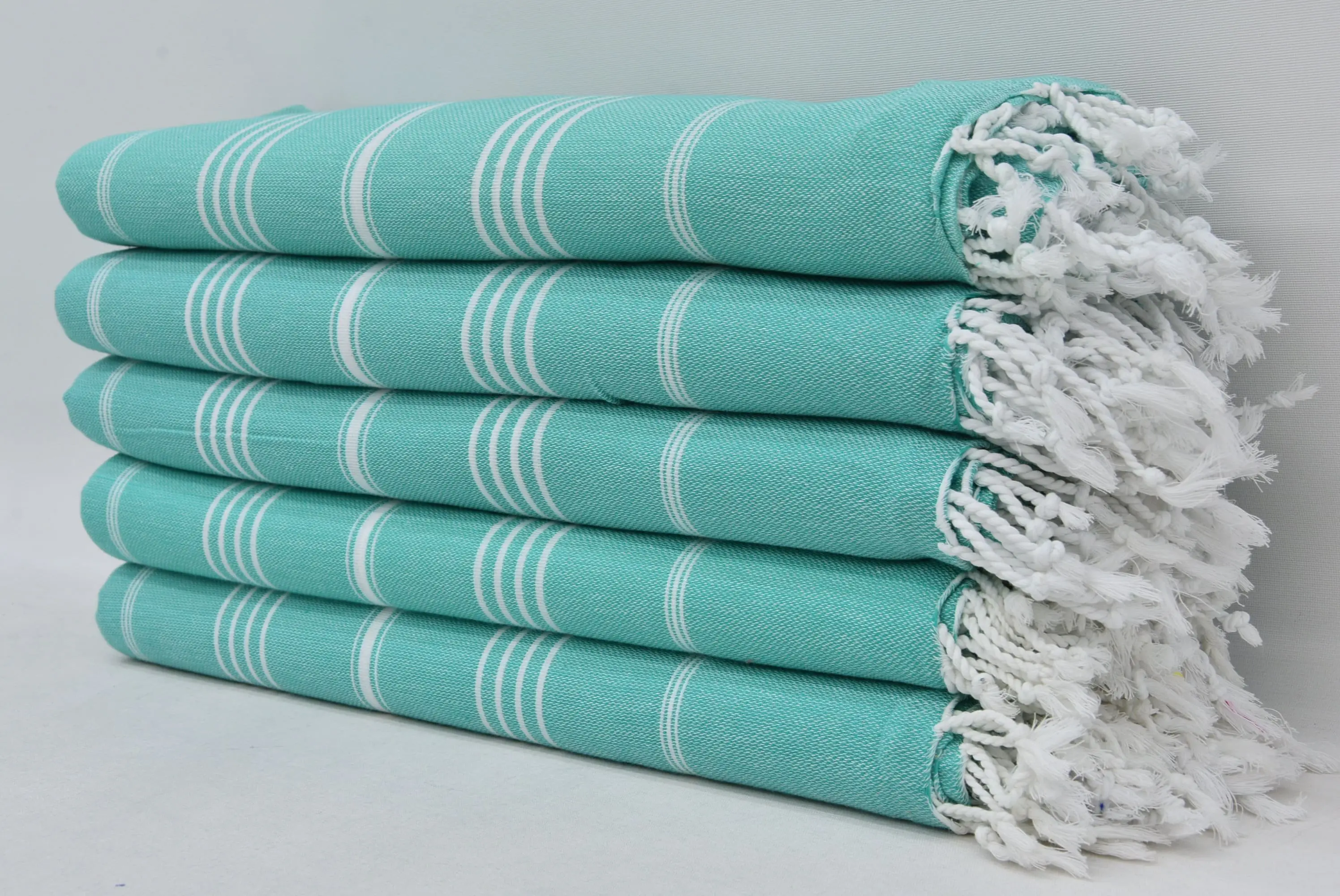 Wedding Gift Towel Green Organic Cotton Beach Towel, 40x70 inches - 1
