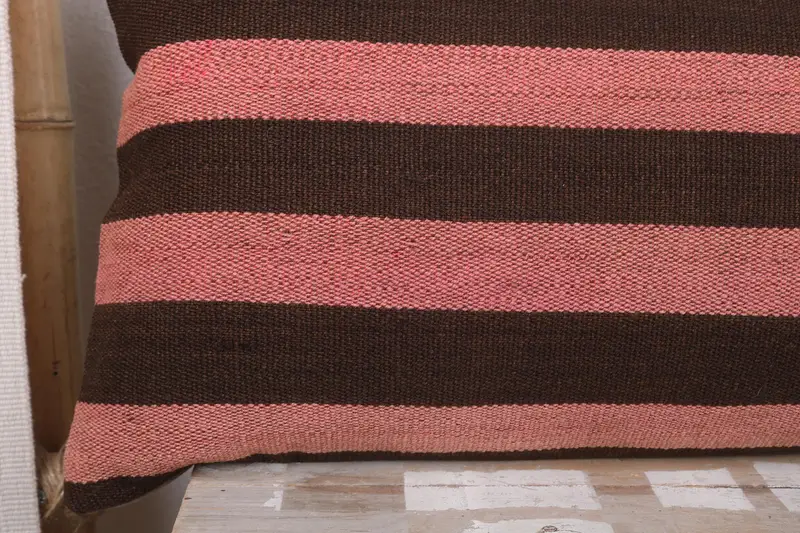 Vintage Kilim Pillow, Wool Kilim Pillow Pillow Case, Pillow Cover, 12x36 Pink Cushion Cover, Turkish Kilim Pillow, Throw Kilim Pillow - 3