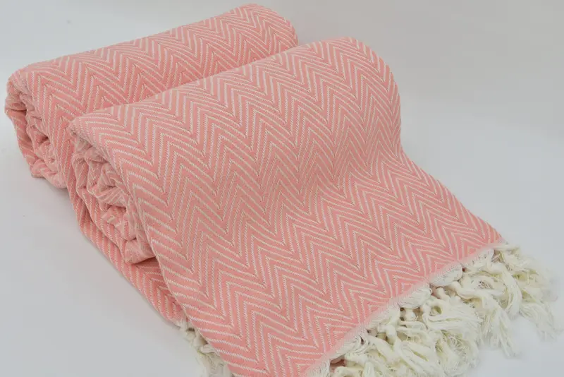 Woven Throw Blanket, Decorative Blanket, Turkish Blanket, Xmas Gifts, Personalized Home Gift Wedding, 96x80 Cotton Chevron Towel, Turkish Tablecloth - 2