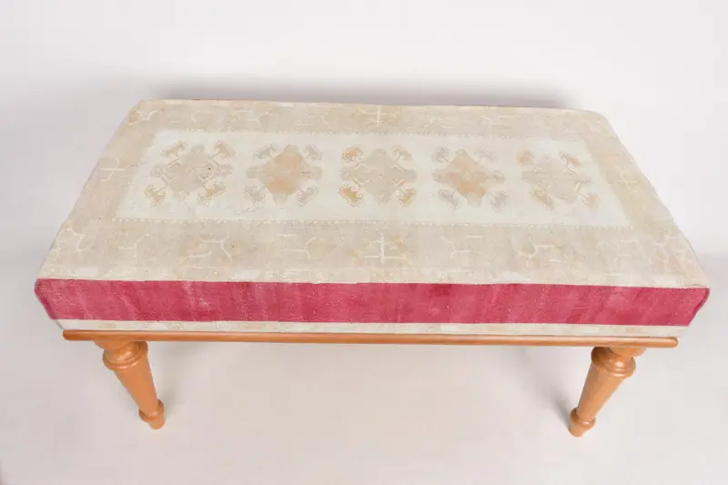 Modular Sofa Set with Kilim-Inspired Pattern, Turkish Ottoman