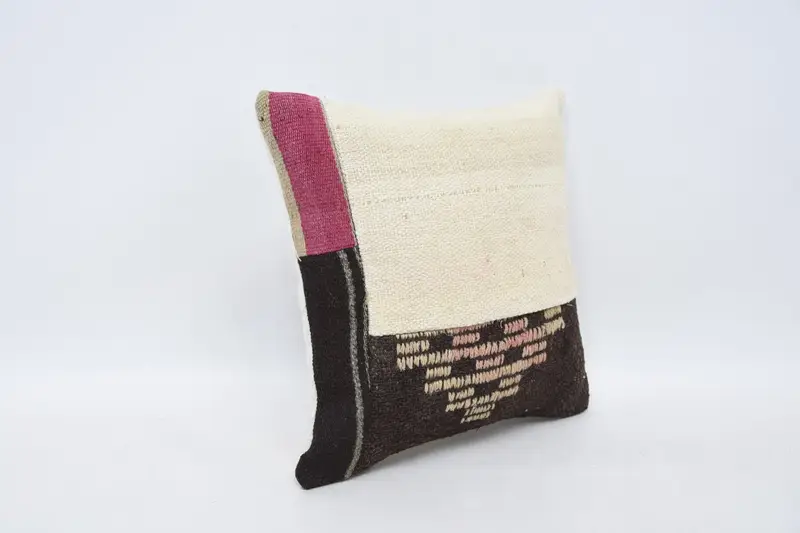 Pillow for Couch, Cushion Case, Decorative Pillow Case, Kilim Pillow, Pillow for Sofa, Handmade Throw Cushion Cover, 12x12 Beige Cushion Case - 3