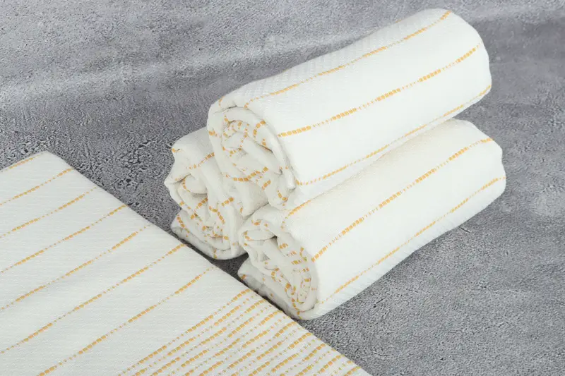 Luxury Turkish beach towel with fringe, 70x38 Cotton Striped Design Towel, Bridal Shower Gifts, Travel towel, Large Turkish Towel, Beach Towel Gift - 8