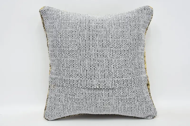 Pillow Cover, Boho Pillow Sham Cover, One Of A Kind Pillow Cover, 12x12 Brown Cushion, Pillow for Couch, Vintage Pillow Cover, Kilim Pillow Cover - 6