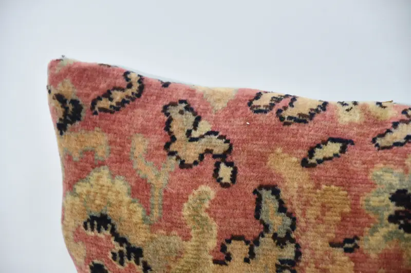 Turkish Pillow, Sustainable Pillow Case, Cotton Pillow Sham, Pillow, Boho Pillow Sham Cover, Kilim Cushion Sham, Pet Pillow, 12x48 Red Pillow - 2